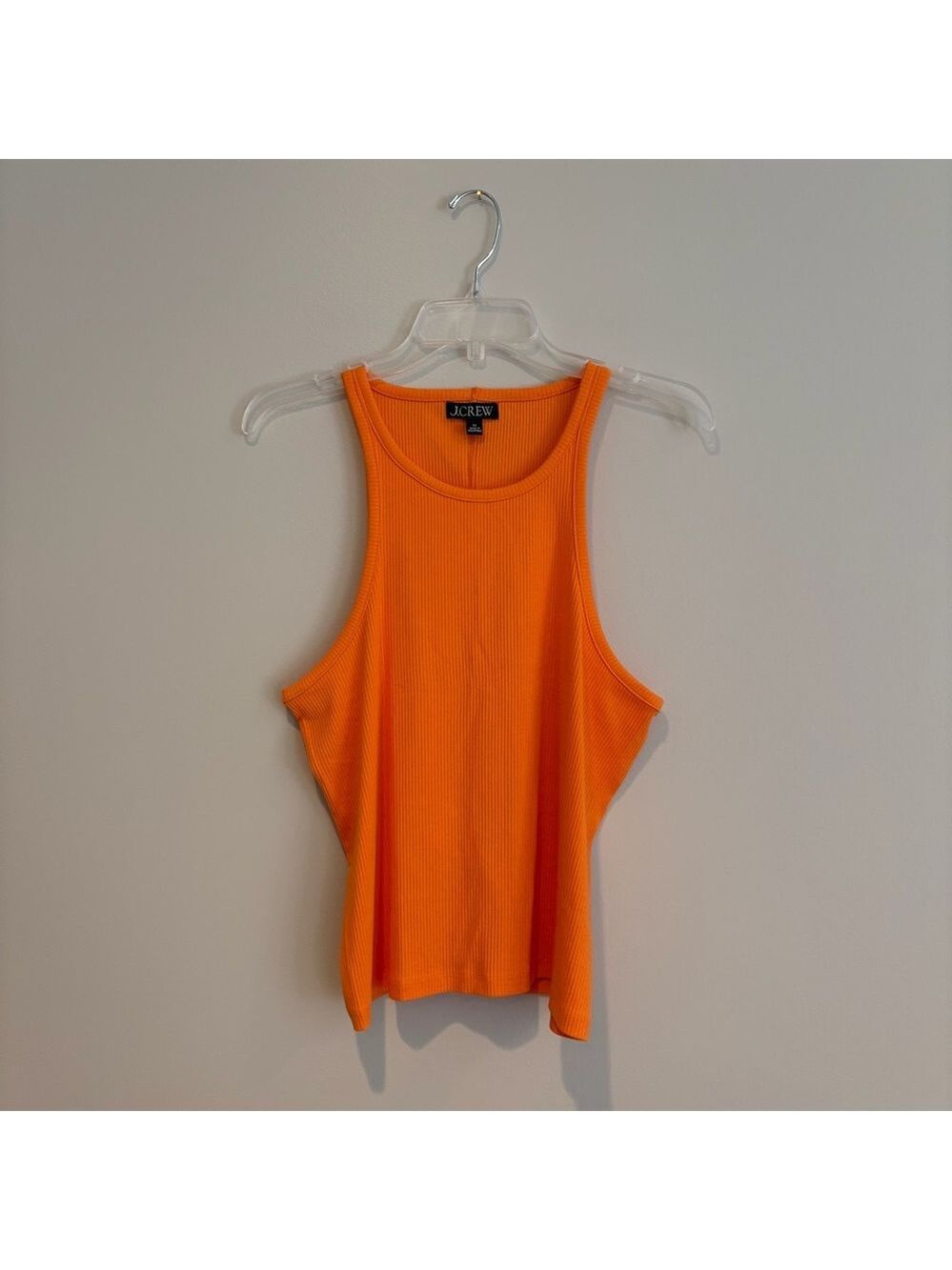 J. Crew Orange Ribbed Tank Top Size XL